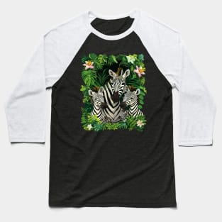 Zebra Hierarchical Herds Baseball T-Shirt